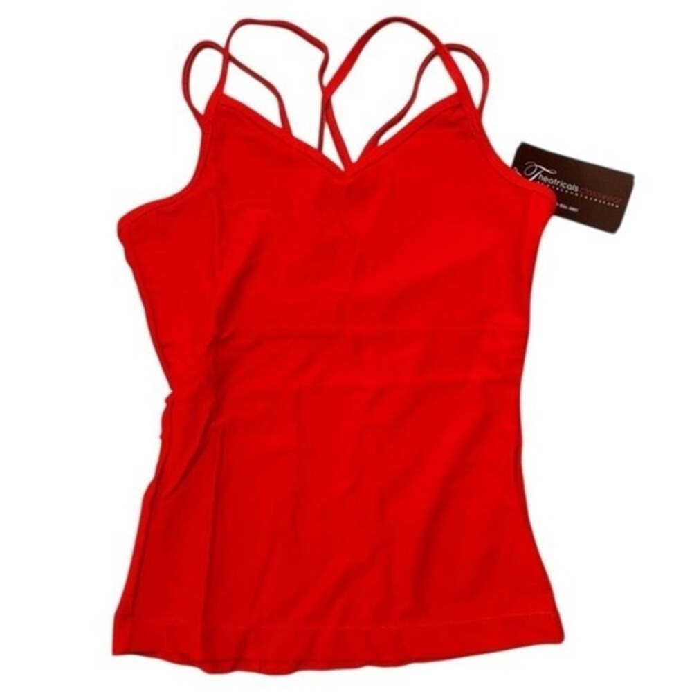 AXS Theatricals Dancewear RED Dual Strap Back Camisole Dance Top dance adult XS